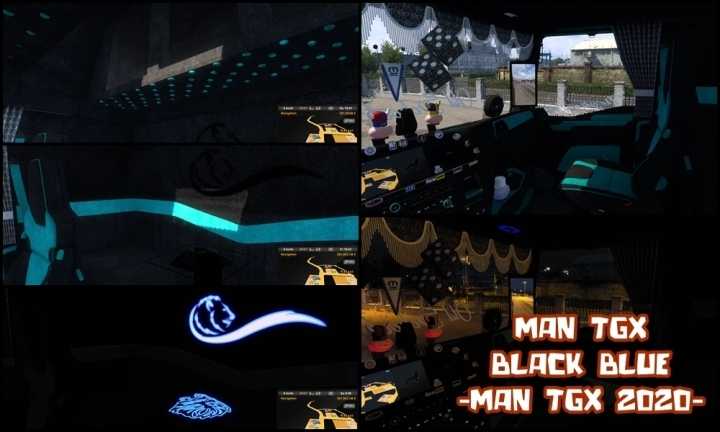 Man 2020 Black Blue Interior ETS2 1.49