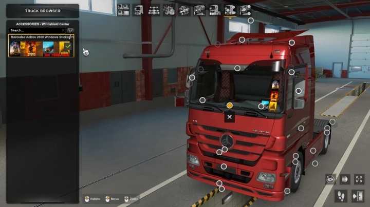 Mercedes Actros 2009 Windows Sticker Pack V0.2 ETS2 1.49