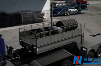 Nicolas Tractomas Tr8X8 + Мультиосевой прицеп для перевозки крупных грузов ETS2 1.49