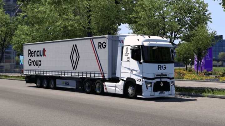 Renault Group Skins (Trailer And Renault T Truck) V1.0 ETS2 1.49