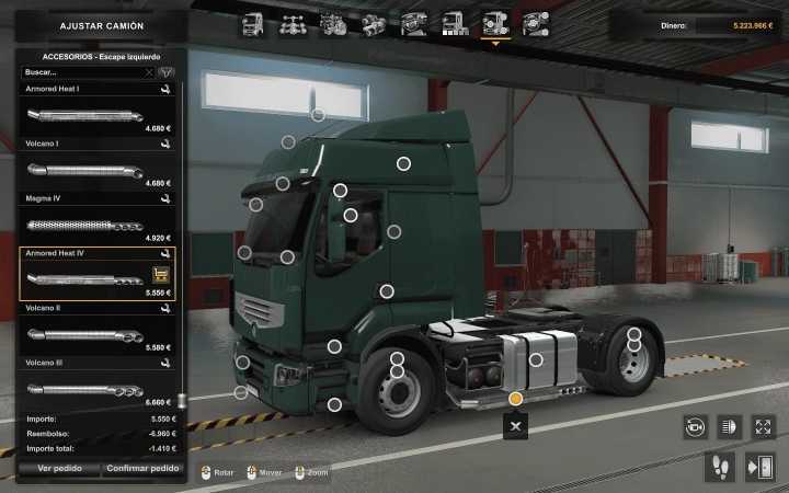 Renault Premium Exhausts Without Side Skirt Mp-Sp Truckersmp ETS2 1.49