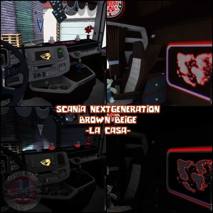 Scania Ng Brown Beige Interior V1.0 ETS2 1.49