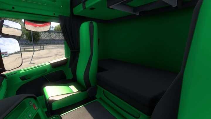 Scania R 2009 Black & Green Interior V1.0 ETS2 1.49
