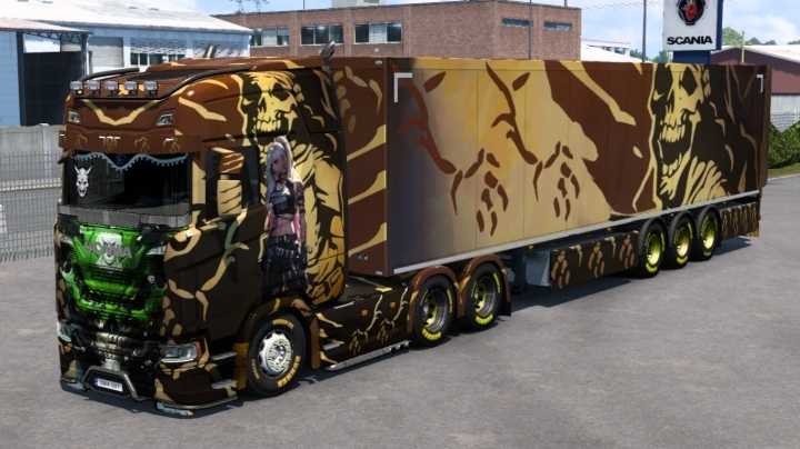 Skull Knight Rider Skin ETS2 1.49