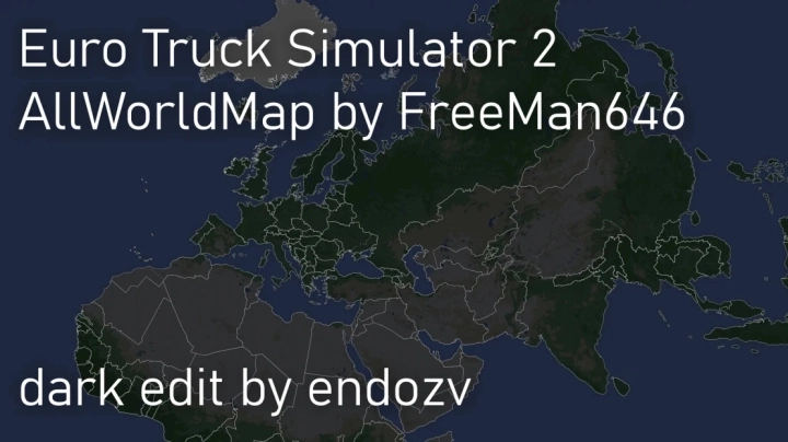 Allworldmap Dark Mode V1.0 ETS2 1.49