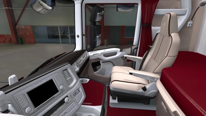 Interior Scania R & S White Red V1.0 ETS2 1.49