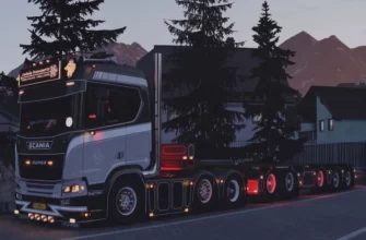 Людвиг Скания R590 с низкой кабиной + трейлер ETS2 1.49