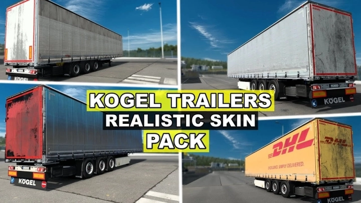 Realistic Skin Pack For Kogel Trailers Cargo/Mega V1.0 ETS2 1.49