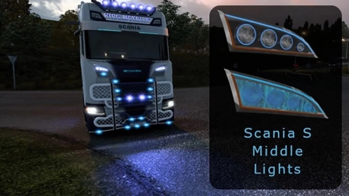 Scania S Middle Lights Blinkers Built-In V3.0 ETS2 1.49