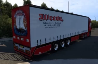 Прицеп с занавеской Vogelzang для транспортировки Weeda V13.1 ETS2 1.49