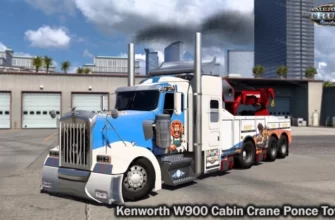 Kenworth W900 Cabin Crane Ponce Towing V1.0 для American Truck Simulator 1.49