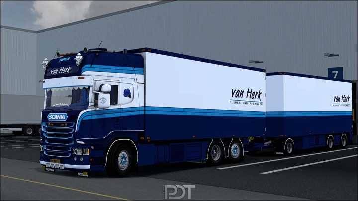 ETS2 – Scania R450 + Прицеп Van Herk V13.0 (1.49)