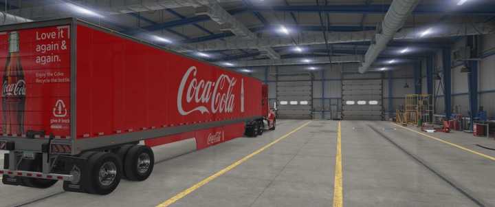 ATS – Coca Cola Skin For Lt Day Cab And Scs Trailer 53 (1.49)
