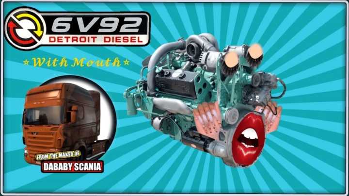 ATS – Detroit Diesel 6V92 Sound With Mouth V1.0 (1.49)