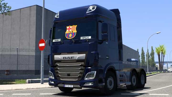 ETS2 – Barcelona Daf Xf Sticker V1.0 (1.49)