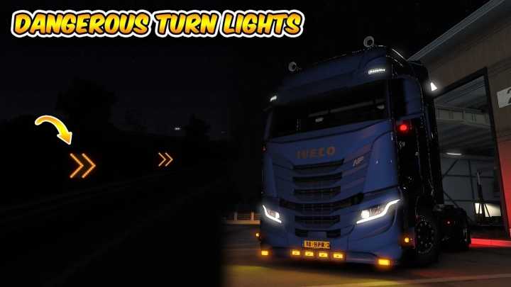 ETS2 – Dangerous Turn Lights V2.6 (1.49)