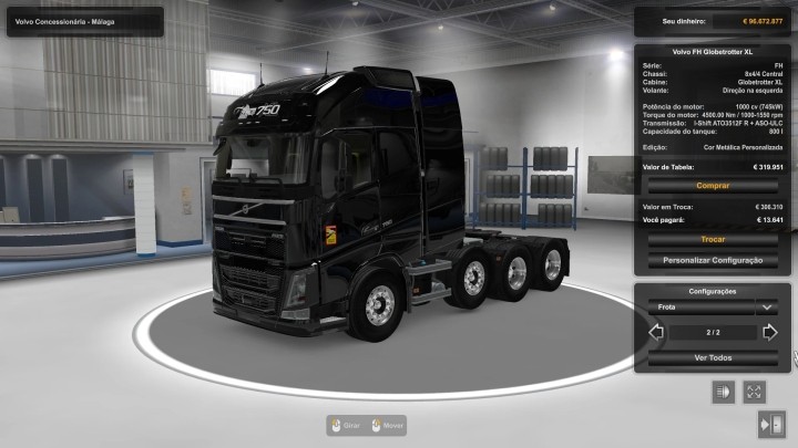 ETS2 – Engine D17 1000 Hp Volvo Fh16 2012 V1.0 (1.49)