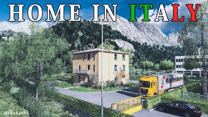 ETS2 – House In Italy With Garage, Parking, Service And Fuel V1.0 (1.49)