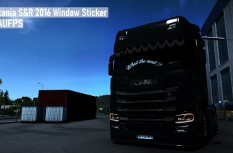 ETS2 – Наклейка на окно Scania S&R 2016 (1.50)