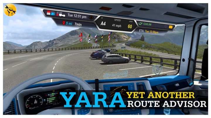 ETS2 – Yet Another Route Advisor V1.2 (1.50)