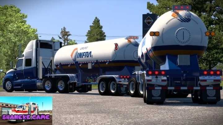 ATS – Scs Double Trailer Gas Tankers (1.50)