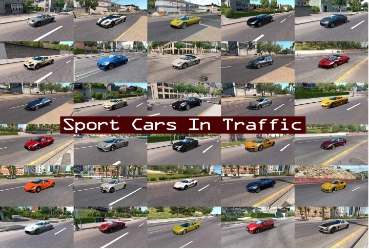 ATS – Sport Cars Traffic Pack V12.7.3 (1.50)