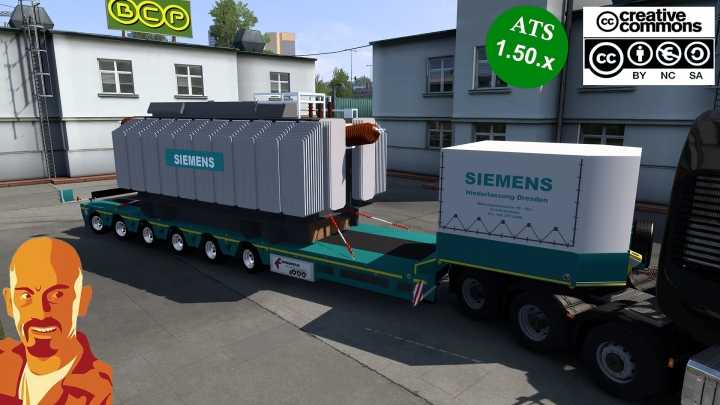 ETS2 – 95Tn Siemens Transformator Trailer (1.50)