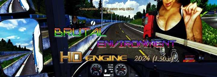 ETS2 – Brutal Environment Hd Engine (1.50)