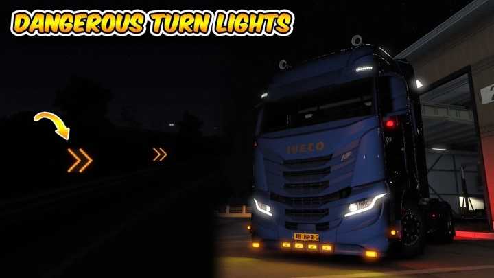 ETS2 – Dangerous Turn Lights Mod V2.7 (1.50)