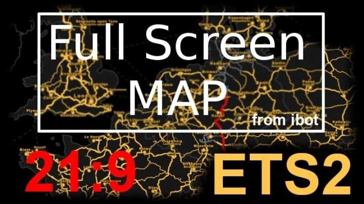 ETS2 – Full Screen Map V2.3 (1.50)