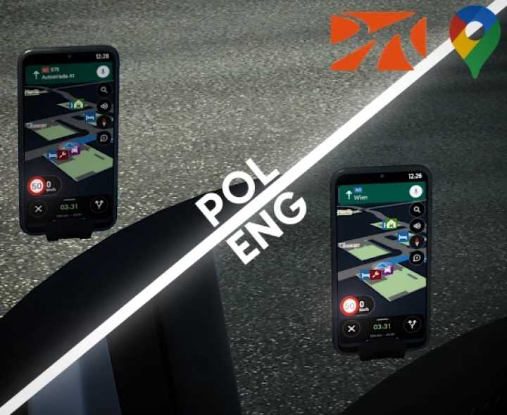 ETS2 – Google Maps Promods Dark/Light (1.50)