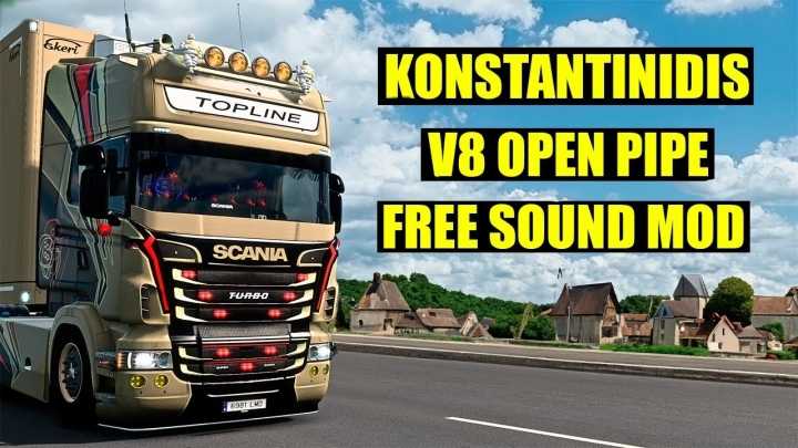 ETS2 – Konstantinidis Open Pipe V8 V1.0.5 (1.50)