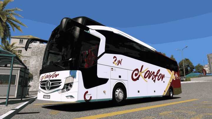 ETS2 – Mercedes-Benz Travego 16 Shd E6 Konfor Turizm (Obs) Skin V2.0 (1.49)