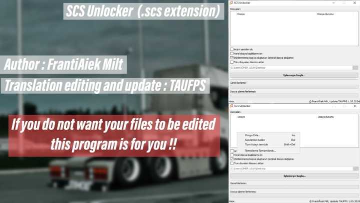 ETS2 – New Scs Unlocker V1.2 (1.50)