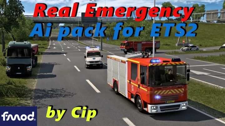 ETS2 – Real Emergency Ai Pack Base Edition V1.0 (1.50)