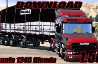 ETS2 – Scania 124G Bicuda + Interior + Trailer V2.0 (1.50)