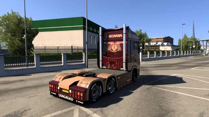 ETS2 – Scania 2016 R-S Bordeaux Red & Beige (Truck Skin Only) (1.50)