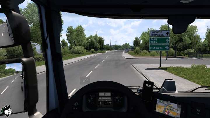 ETS2 – Speed Projector To Windshield V1.1 (1.49)