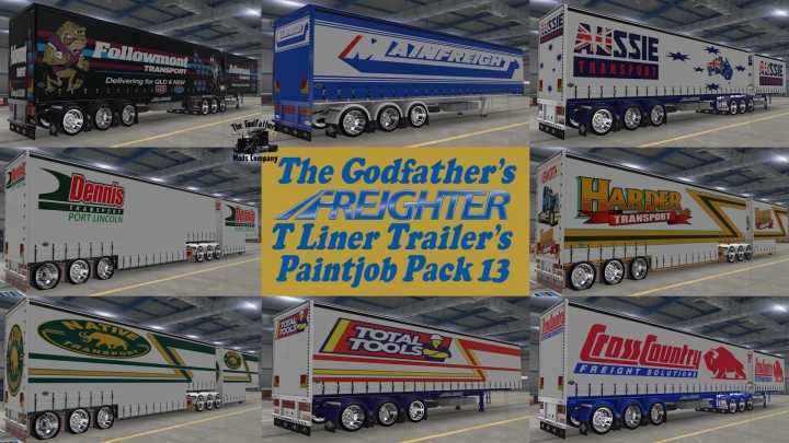 ATS – Freighter T Liner Trailers Paintjob Pack 13 (1.50)