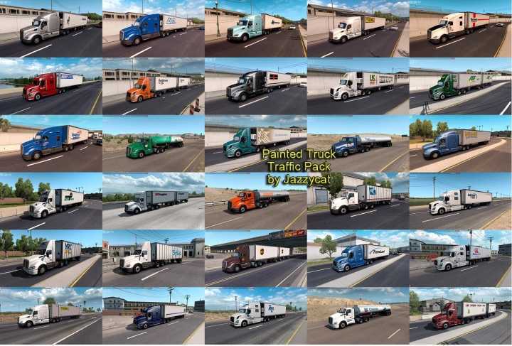 ATS – Painted Truck Traffic Pack V6.1.5 (1.50)