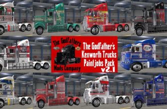 ATS – Набор раскрасок для грузовиков Kenworth от Godfathers V2.1 (1.50)