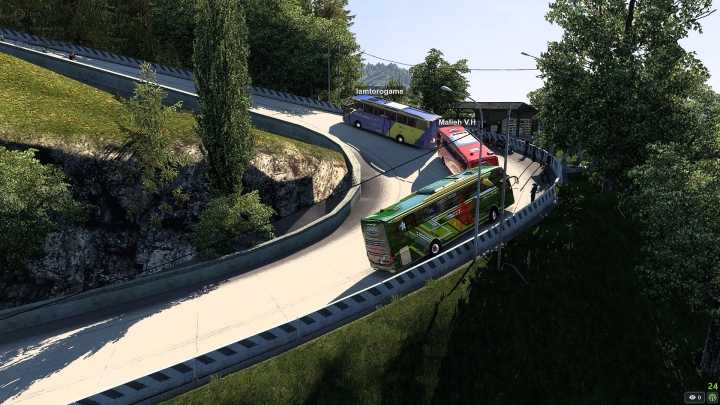 ETS2 – New Map Sitinjau Lauik V13.1 + Isuzu Nkr (1.50)