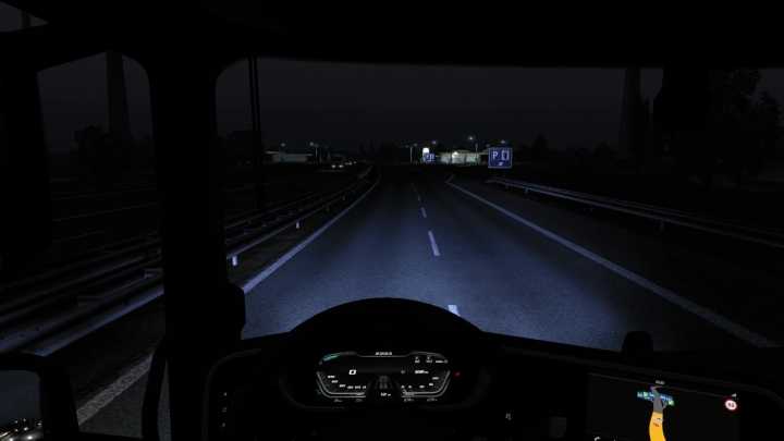 ETS2 – Realistic Light Blue Headlights V1.0 (1.50)