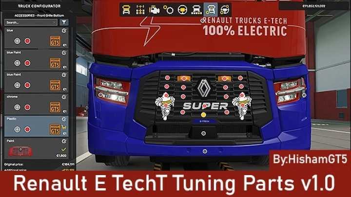 ETS2 – Renault E Techt Tuning Parts V1.0 (1.50)