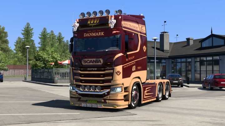 ETS2 – Scania Nextgen R & S Bordeaux Red & Beige V2.0 (1.50)