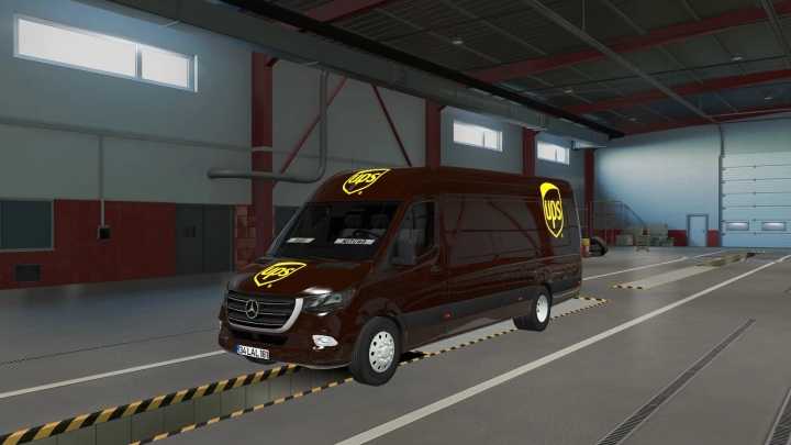ETS2 – Skin Ups Mercedes-Benz Sprinter V1.0 (1.50)