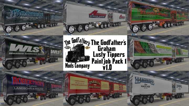 ATS – The Godfathers Graham Lusty Tippers Paintjob Pack V1.0 (1.50)