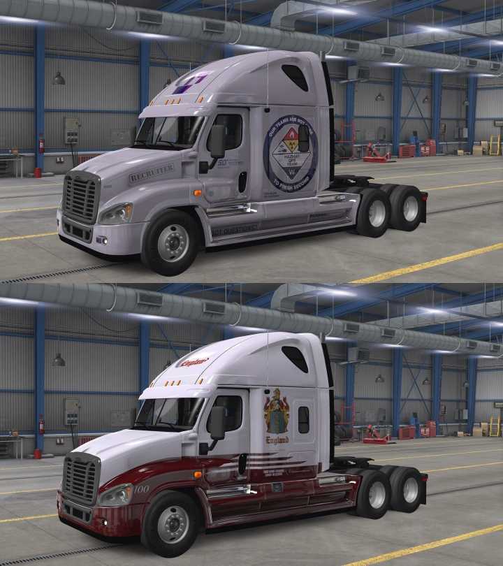 ETS2 – 50 Skins Pack For Freightliner Cascadia (1.50)