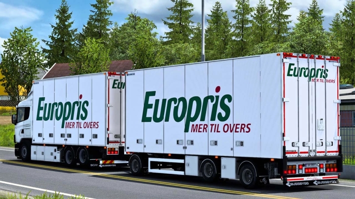 ETS2 – Bussbygg 3 Axle Drawbar Trailer V1.4.2 (1.50)