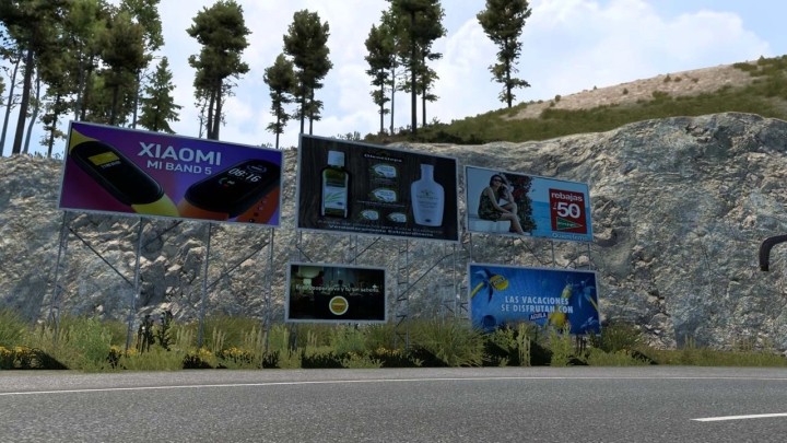 ETS2 – Mupis, Opis And Canopies From All Over Europe With Real Advertising V1.50.1 (1.50)